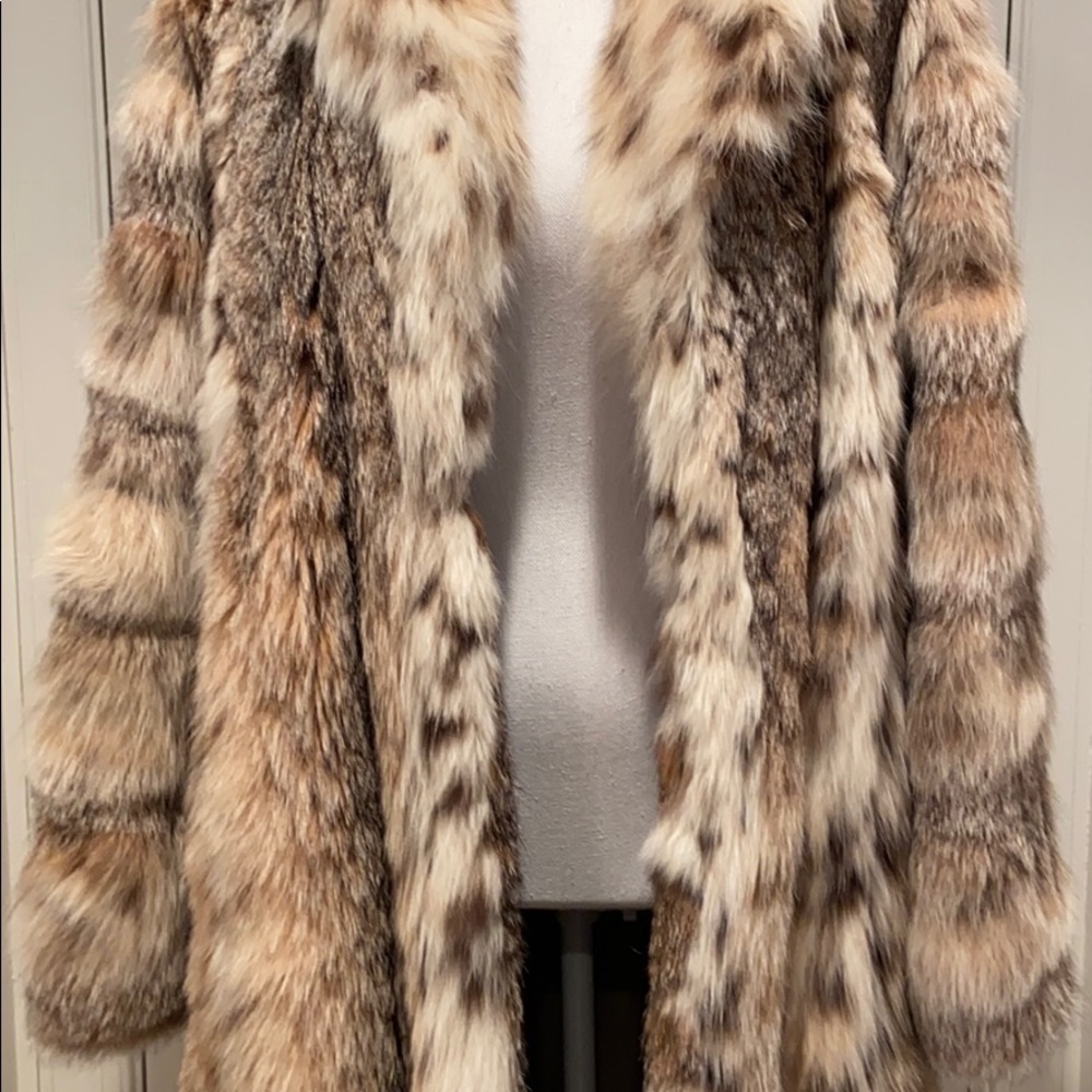 Natural Lynx coat with shawl collar - Picture 6 of 9
